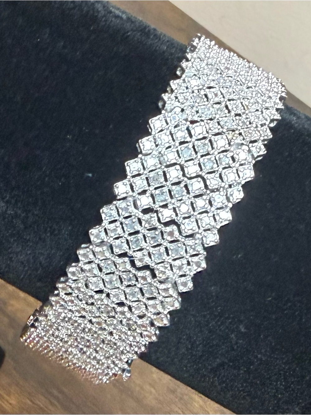 Sterling Silver Diamond Bracelet (estate)